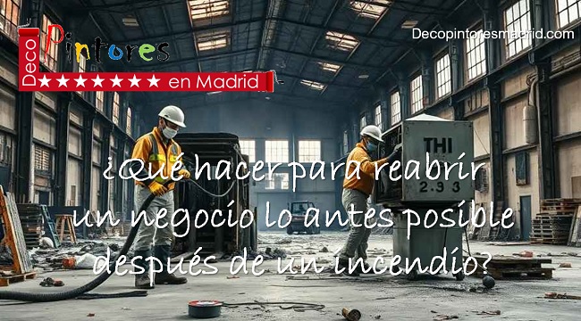 Qué hacer para reabrir un negocio lo antes posible después de un incendio